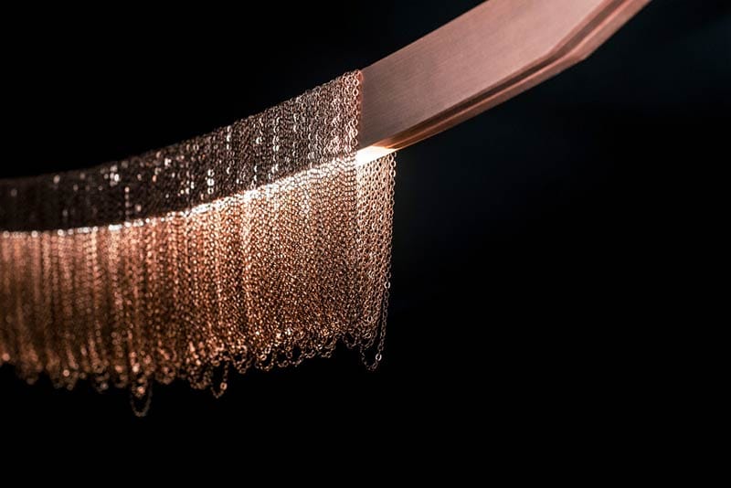 Larose Guyon's new lighting fixtures collection and Les Ateliers Guyon's new hanging chair